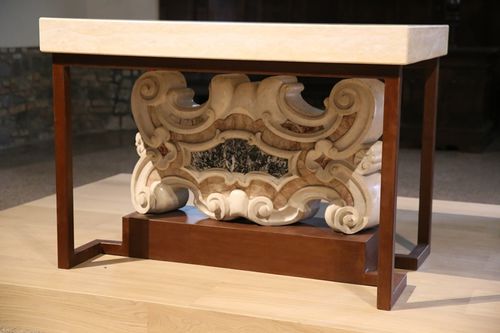 Altare pietra di Gerusalemme - Pietra di gerusalemme - in legno / in marmo