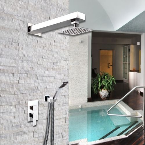 Set doccia da parete - DEBR02Q - Ama Luxury Shower - contemporaneo / con doccia a mano / con soffione fisso