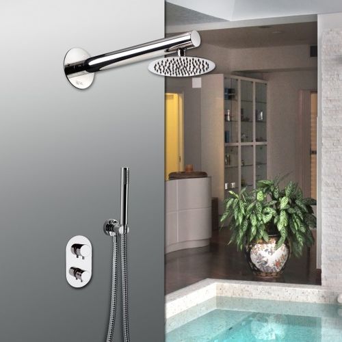 Set doccia da parete - AUBR01T - Ama Luxury Shower - contemporaneo / con doccia a mano / con soffione fisso