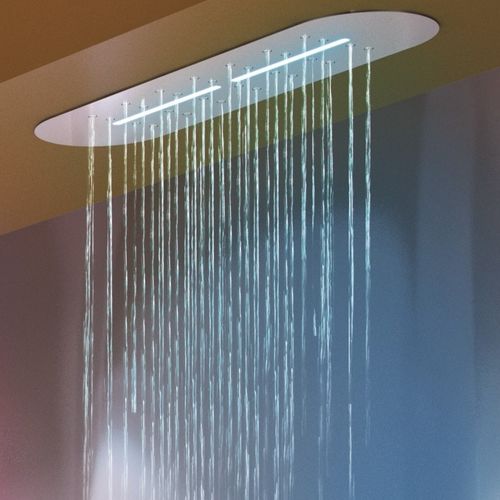 Soffione doccia da incasso a soffitto - RN5000L - Ama Luxury Shower - ovale / a pioggia / con cromoterapia