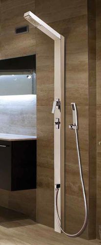 Colonna doccia in acciaio inossidabile - SA 5500L  - Ama Luxury Shower - finitura cromata / da parete / contemporanea
