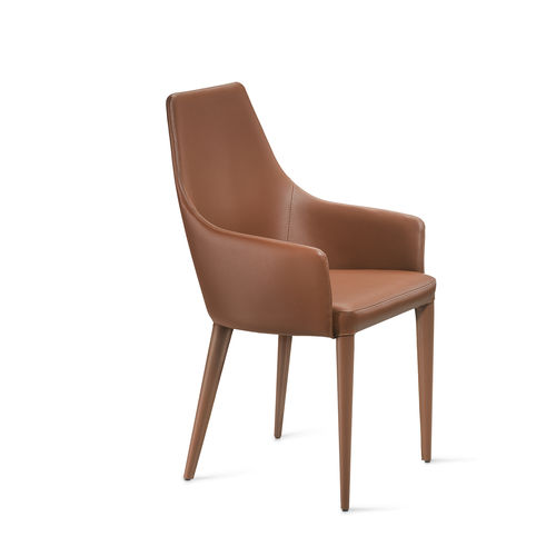 Sedia contemporanea - EVELIN BR - Julia - da interno / in pelle / con supporto in faggio