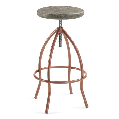 Sgabello contemporaneo - VITONE 2 - Julia - in rovere / con supporto in acciaio / imbottito