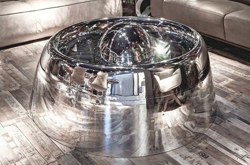 Tavolino basso Aeronautico - AIR-TAV0134 AIRCRAFT ENGINE COWLING - Arteinmotion - contemporaneo / in alluminio / in alluminio lucido