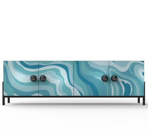 Credenza contemporanea - MA-2P + PH-2M + RO-1V - Momenti - in MDF / in resina / in fibra di vetro