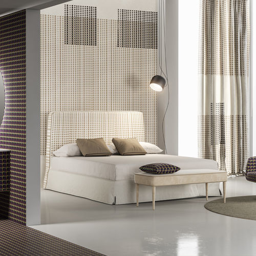 Letto matrimoniale - Gautier - Momenti - contemporaneo / con testiera imbottita / in tessuto