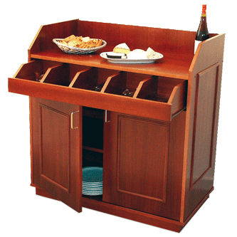 Credenza con alzata classica - URANUS : 708 - SERVIZIAL - in legno / contract
