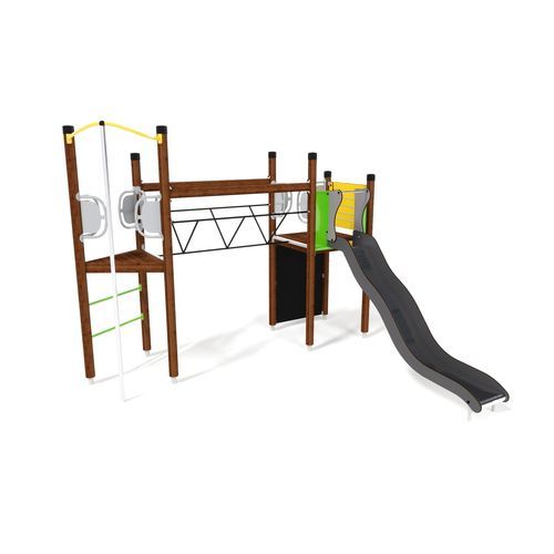Struttura ludica per parco giochi - UNIPLAY ESSENTIALS METIS  - HAGS Aneby AB - in legno / in acciaio / in HPL