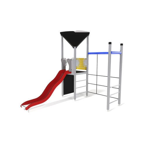 Struttura ludica per parco giochi - UNIPLAY ESSENTIALS MIMAS  - HAGS Aneby AB - in legno / in acciaio / in HPL