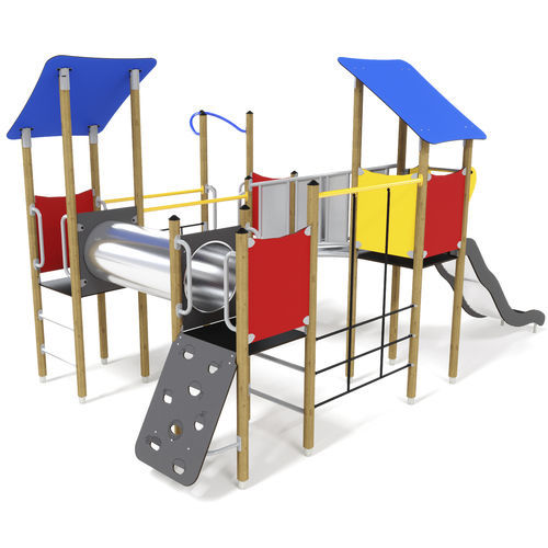 Struttura ludica per parco giochi - UNIMINI ESSENTIALS IO  - HAGS Aneby AB - in acciaio / in corda / modulare