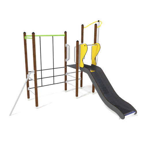 Struttura ludica per parco giochi - UNIMINI ESSENTIALS CALLISTO   - HAGS Aneby AB - in legno / in acciaio / in HPL