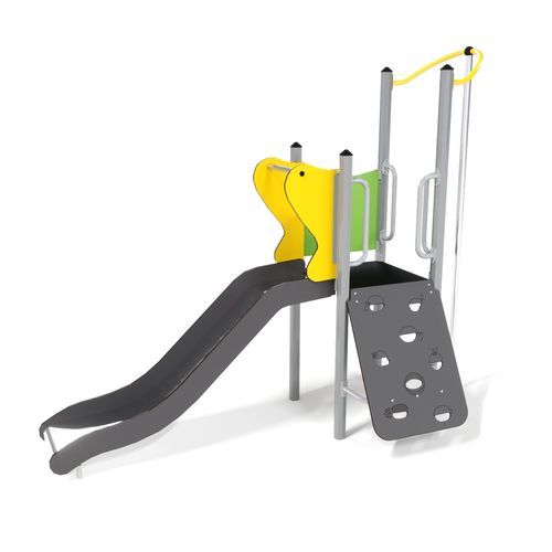 Scivolo dritto - UNIMINI ESSENTIALS CALIBAN  - HAGS Aneby AB - per parco giochi / in acciaio inossidabile / in legno