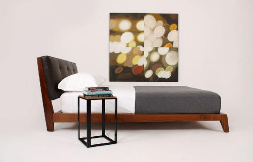 Letto matrimoniale - TRACI  - VIOSKI - contemporaneo / con testiera imbottita / in pelle