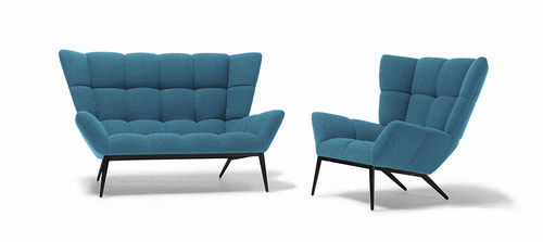 Divano contemporaneo - TUULLA LOVESEAT - VIOSKI - in tessuto / giallo / 2 posti