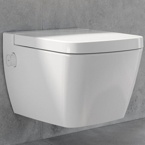 WC sospeso - TECEONE - TECE Italia - in ceramica / rettangolare / moderno