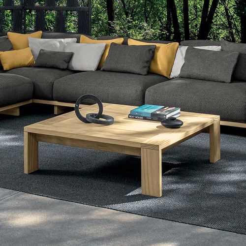 Tavolino basso contemporaneo - ARGO - TALENTI - in legno / con supporto in legno / rettangolare