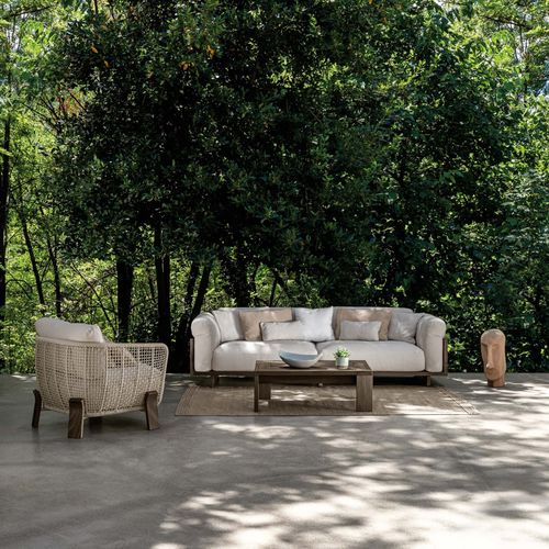 Divano contemporaneo - ARGO - TALENTI - da giardino / in tessuto / a slitta