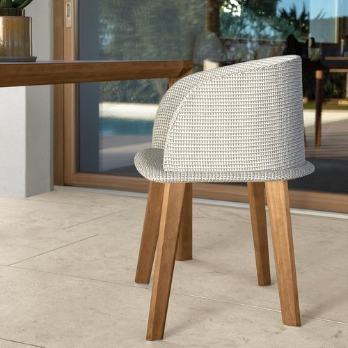 Sedia da pranzo contemporanea - CLEOSOFT - TALENTI - da interno / da giardino / in tessuto
