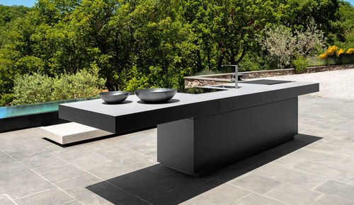 Isola cucina in alluminio - TIKAL A 3 MODULI - TALENTI - in acciaio inossidabile / di misura media / con impugnature