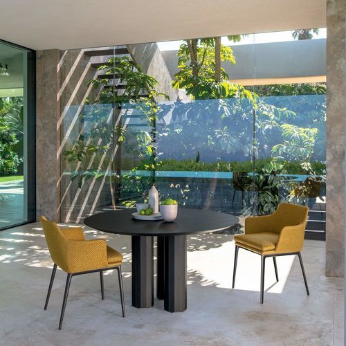 Sedia da pranzo contemporanea - CLAUDE - TALENTI - da esterno / in alluminio / in tessuto