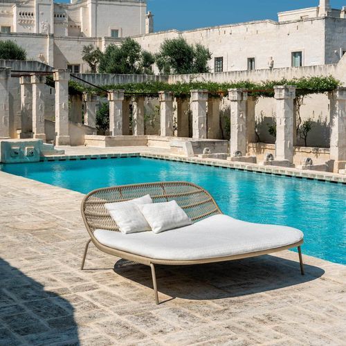 Dormeuse in stile marittimo - PANAMA DAYBED - TALENTI - in fibra sintetica / in corda / in alluminio