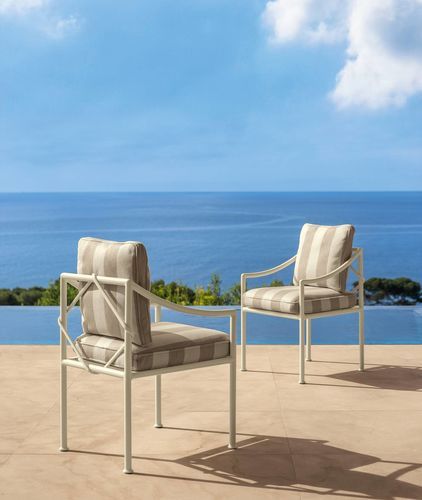 Sedia da pranzo contemporanea - CAPRI - TALENTI - da interno / da esterno / in alluminio