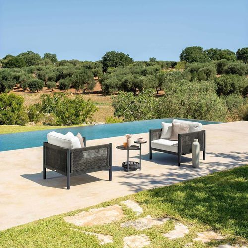 Poltrona contemporanea - DOLCEVITA//ALU - TALENTI - in tessuto / in alluminio / con rivestimento rimovibile