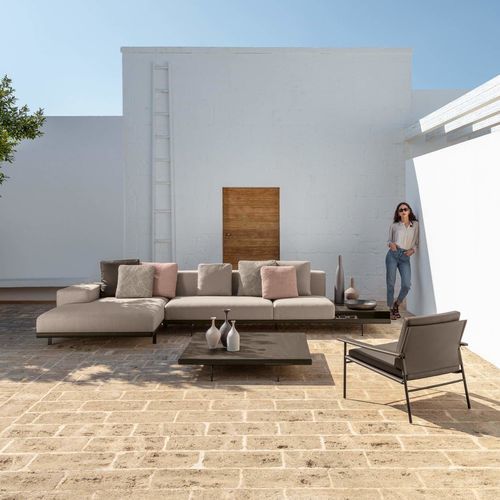 Divano contemporaneo - ALLURE - TALENTI - da esterno / in tessuto / con rivestimento rimovibile