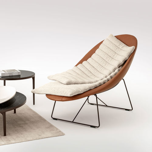 Poltrona contemporanea - PANAMA LIVING - TALENTI - in pelle / in schiuma di poliuretano / in tessuto