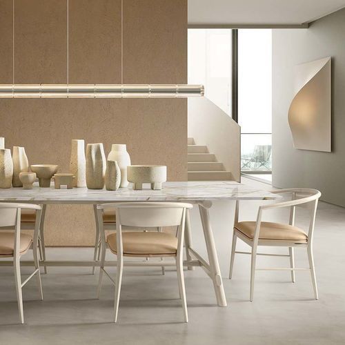 Sedia da pranzo contemporanea - ALICIA - TALENTI - per interni / in pelle / in tessuto