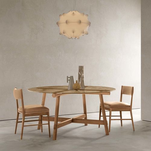 Sedia da pranzo moderna - ALICIA - TALENTI - per interni / in pelle / in schiuma di poliuretano