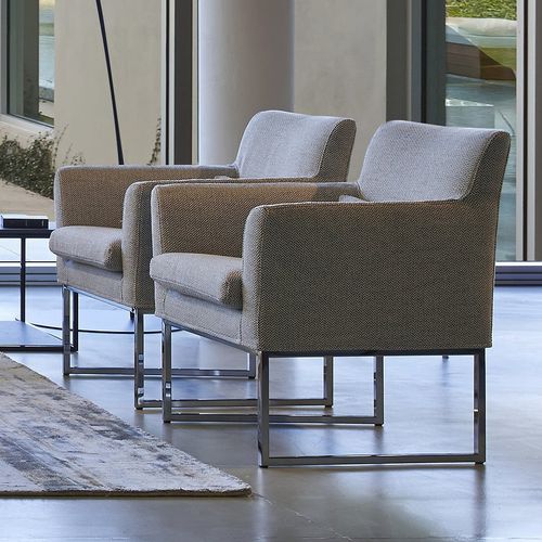 Poltrona contemporanea - AFTER DINNER - Mazzoli Design - in pelle / in tessuto / in poliuretano
