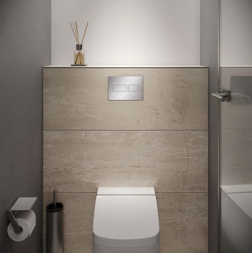 Placca di scarico doppia - TECESOLID - TECE - per uso residenziale / per toilette pubblica