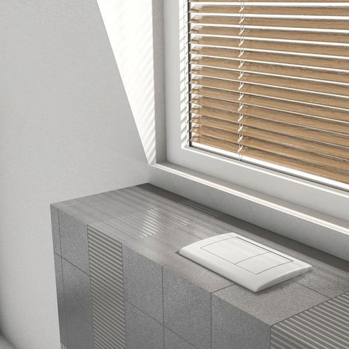 Placca di scarico doppia - TECEPLANUS - TECE - per ristorante / per bagno pubblico / per hotel