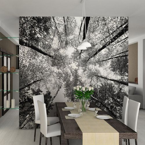 Carta da parati contemporanea - ARBRES - AQUILIA - DECLIK - panoramica / con motivi naturali / nera