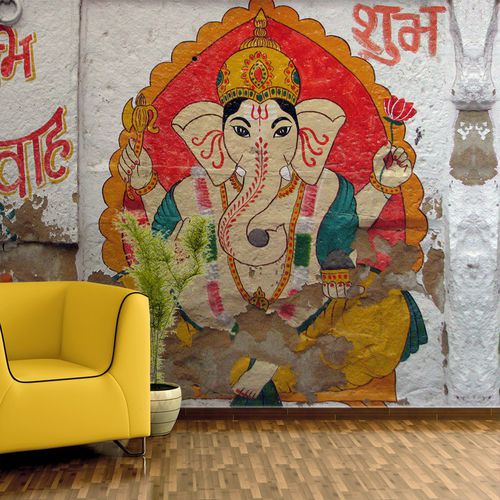 Carta da parati etnica - GANESH INDE 1 - AQUILIA - DECLIK - contemporanea / panoramica / a motivi