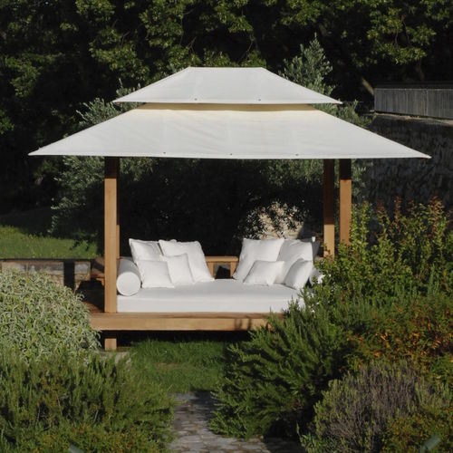 Letto da giardino a baldacchino - SAVANA - HONEYMOON - matrimoniale / contemporaneo / con illuminazione incorporata