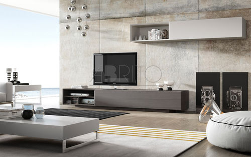 Parete attrezzata TV contemporaneo - GINZA + : 312 - A. Brito - in legno laccato