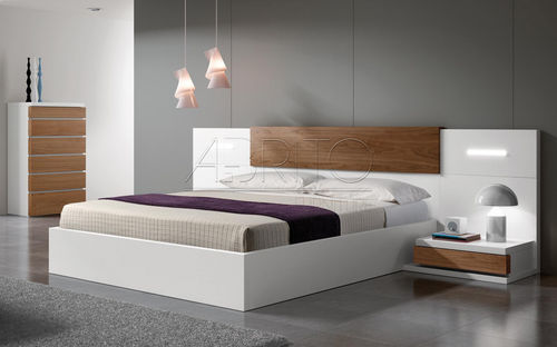 Letto matrimoniale - ARIS PLUS : 11D - A. Brito - contemporaneo / con base contenitore / con comodini