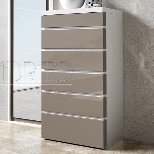 Cassettiera contemporanea - ARIS PLUS : 11D - A. Brito - in legno / in legno laccato / beige