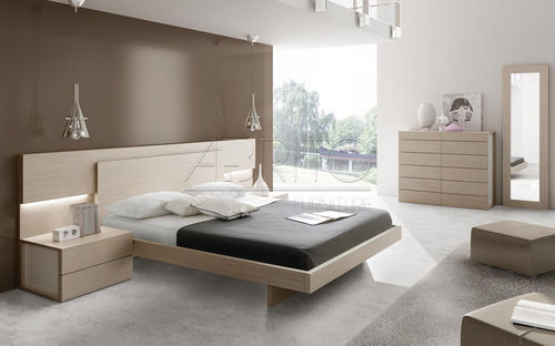 Letto matrimoniale - ARIS PLUS : 27C - A. Brito - contemporaneo / con comodini / in legno