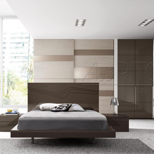 Letto matrimoniale - ARIS PLUS : 01C - A. Brito - contemporaneo / in legno laccato