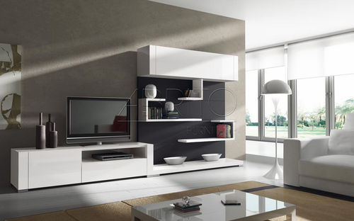 Parete attrezzata TV contemporaneo - NAGARE: 46C - A. Brito - in legno laccato