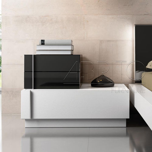 Comodino contemporaneo - SELECT : 03D - A. Brito - in legno laccato / rettangolare / per uso residenziale