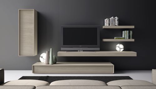 Parete attrezzata TV contemporaneo - NEXT : 209 - A. Brito - in legno