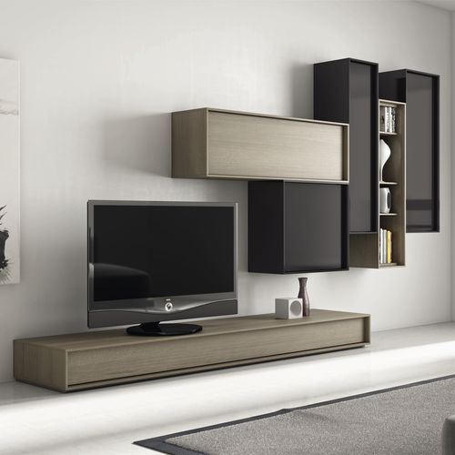 Parete attrezzata TV contemporaneo - NEXT : 219 - A. Brito - in legno laccato / modulare