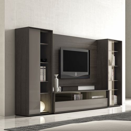 Parete attrezzata TV contemporaneo - NEXT : 220 - A. Brito - in legno / in legno laccato