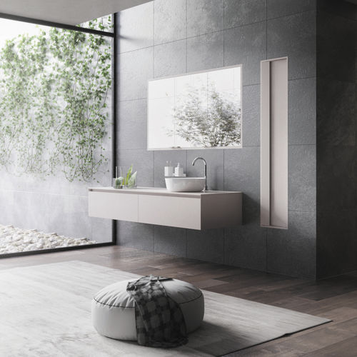 Mobile lavabo a muro - ACUTO - Inda - in legno / contemporaneo / senza ante