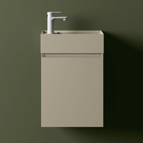 Lavabo integrato - LILLIPUT 45 - Inda - in marmo / rettangolare / 1 foro