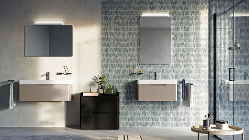 Mobile lavabo da appoggio - SOFT - Inda - in legno / in laminato / contemporaneo